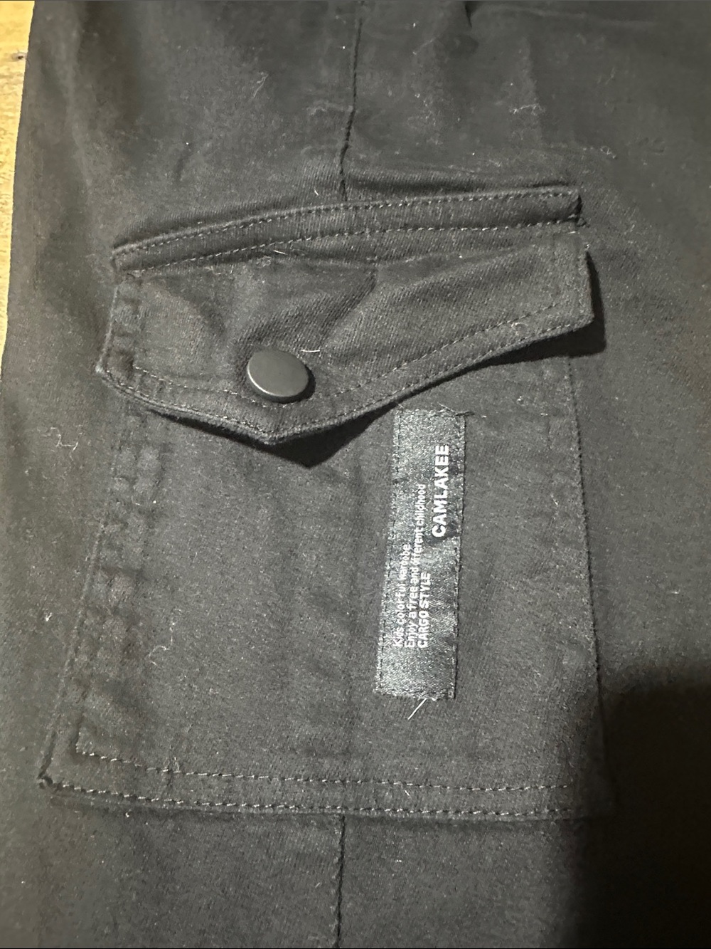 Boys  Black Cargo Jogger Pants - Size 12-13y - Picture 2 of 7